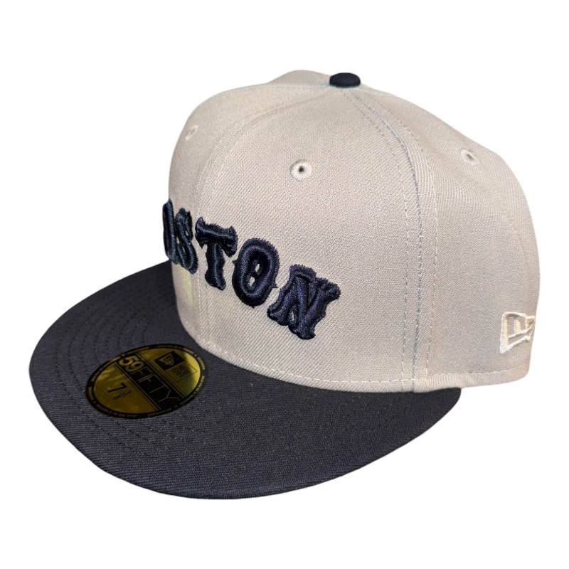 Boston Red Sox Gray and Navy Two Tone 2013 Fall Classic Patch Green UV New Era 59FIFTY Fitted Hat