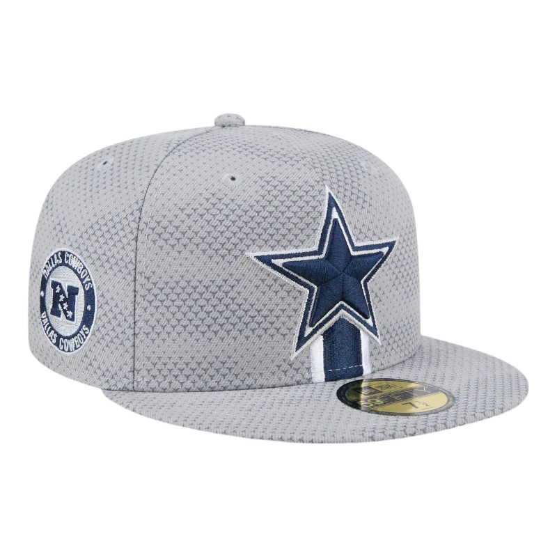 Dallas Cowboys New Era 2024 NFL Gray Sideline 59FIFTY Fitted Hat