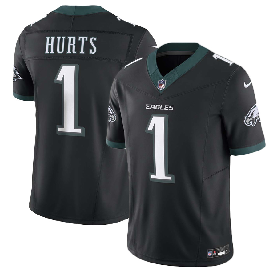 Philadelphia Eagles Jalen Hurts 2024 Black Nike Vapor F.U.S.E Limited Jersey