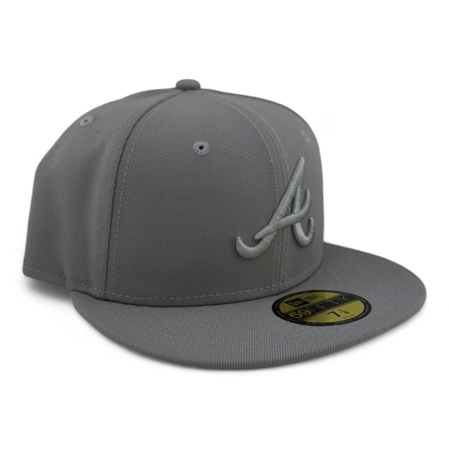 Atlanta Braves Gray on Basic UV New Era 59FIFTY Fitted Hat
