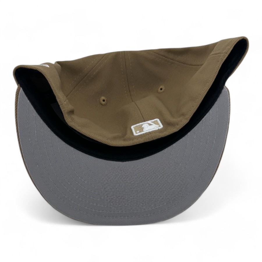 Atlanta Braves Tan and White Basic Gray UV New Era 59FIFTY Fitted Hat