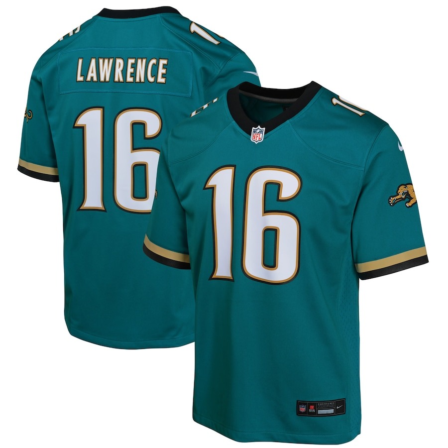 Youth Jacksonville Jaguars Trevor Lawrence Teal Prowler Throwback