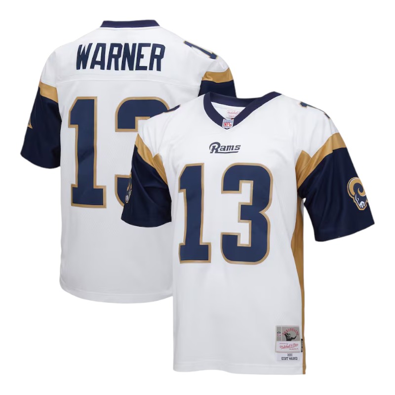 St. Louis Rams Kurt Warner White 2001 Mitchell & Ness White Legacy