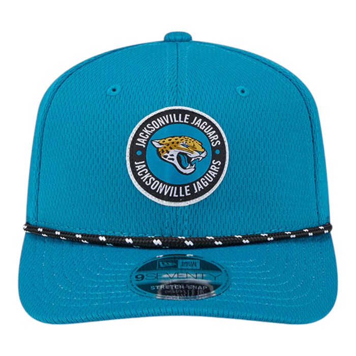 Youth Jacksonville Jaguars Teal 2024 NFL Sideline New Era 9SEVENTY Stretch-Snap Hat