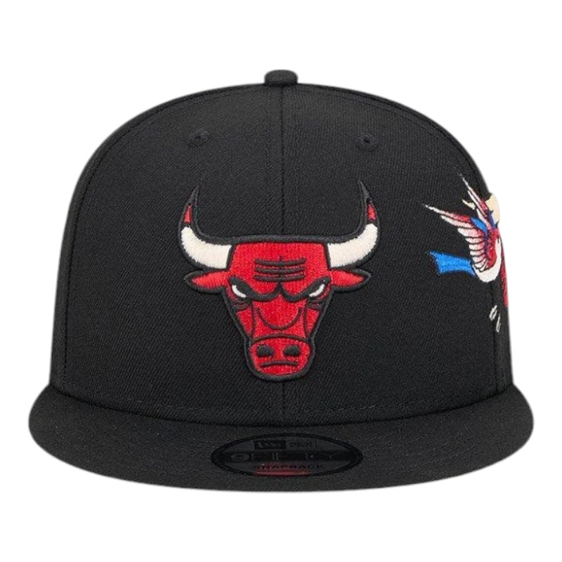 Chicago Bulls Black City Art New Era 9FIFTY Snapback Hat