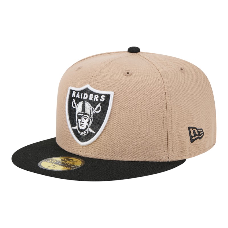 Las Vegas Raiders Camel Brown and Black New Era 59FIFTY Fitted Hat