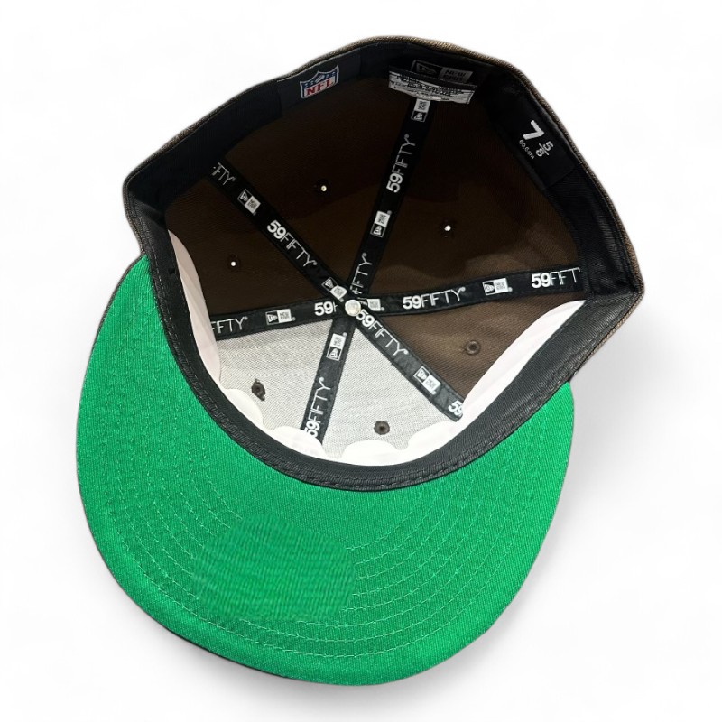 Las Vegas Raiders Sneaky Brown Two Tone 1983 Pro Bowl Patch Green UV NFL New Era 59FIFTY Fitted Hat