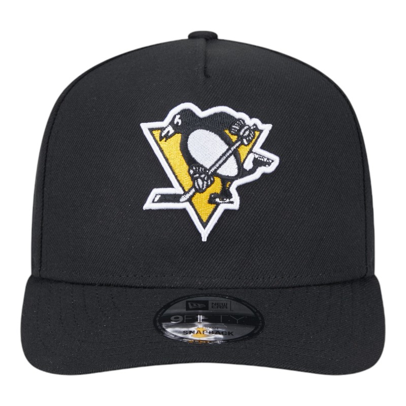 Pittsburgh Penguins Black NHL New Era 9FIFTY A-Frame Snapback Hat