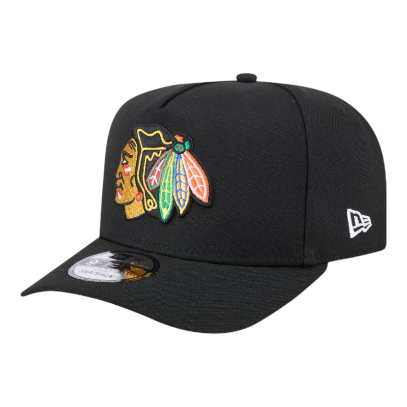Chicago Blackhawks Black NHL New Era 9FIFTY A-Frame Snapback Hat