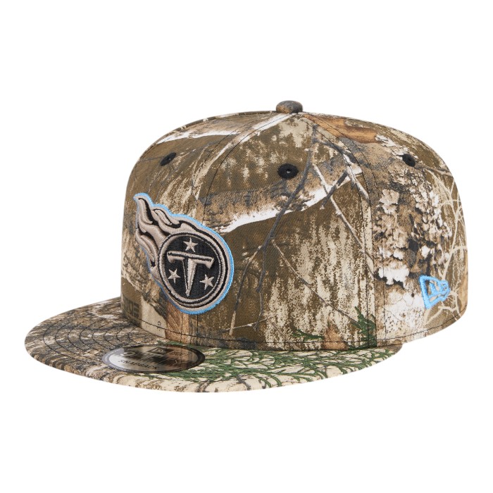 Tennessee Titans Realtree Camo Superbowl Patch Gray UV New Era 9FIFTY Snapback Hat