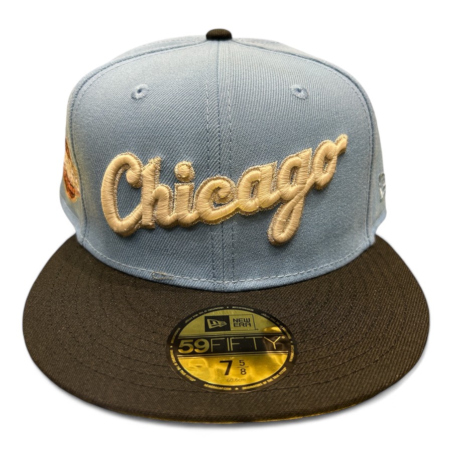 Chicago White Sox Blue and Black Two Tone 2005 WS Patch Gray UV New Era 59FIFTY Fitted Hat