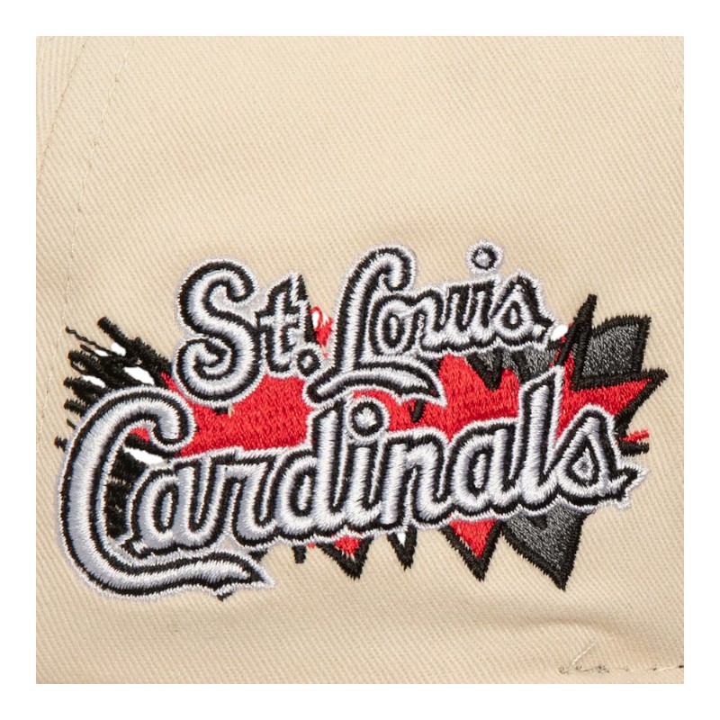 St. Louis Cardinals Cream Pro Pinch Fit Mitchell & Ness Snapback Hat