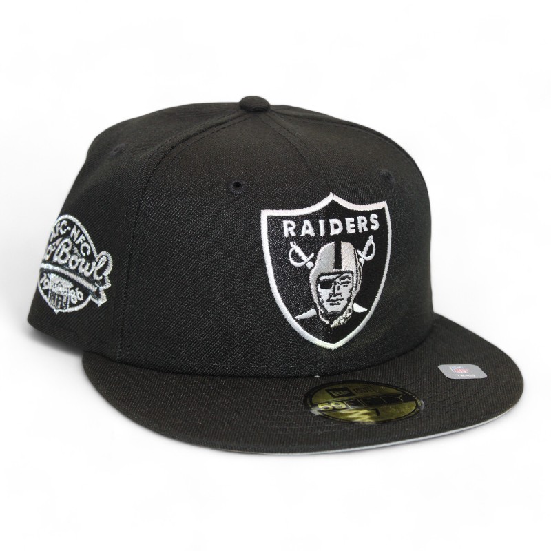 Las Vegas Raiders Black "DPM NFL Pack" 1986 Pro Bowl Patch Gray UV New Era 59Fifty Fitted Hat