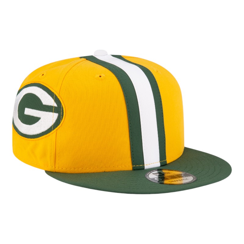 Green Bay Packers Yellow NFL Helmet Pack New Era 9FIFTY Snapback Hat