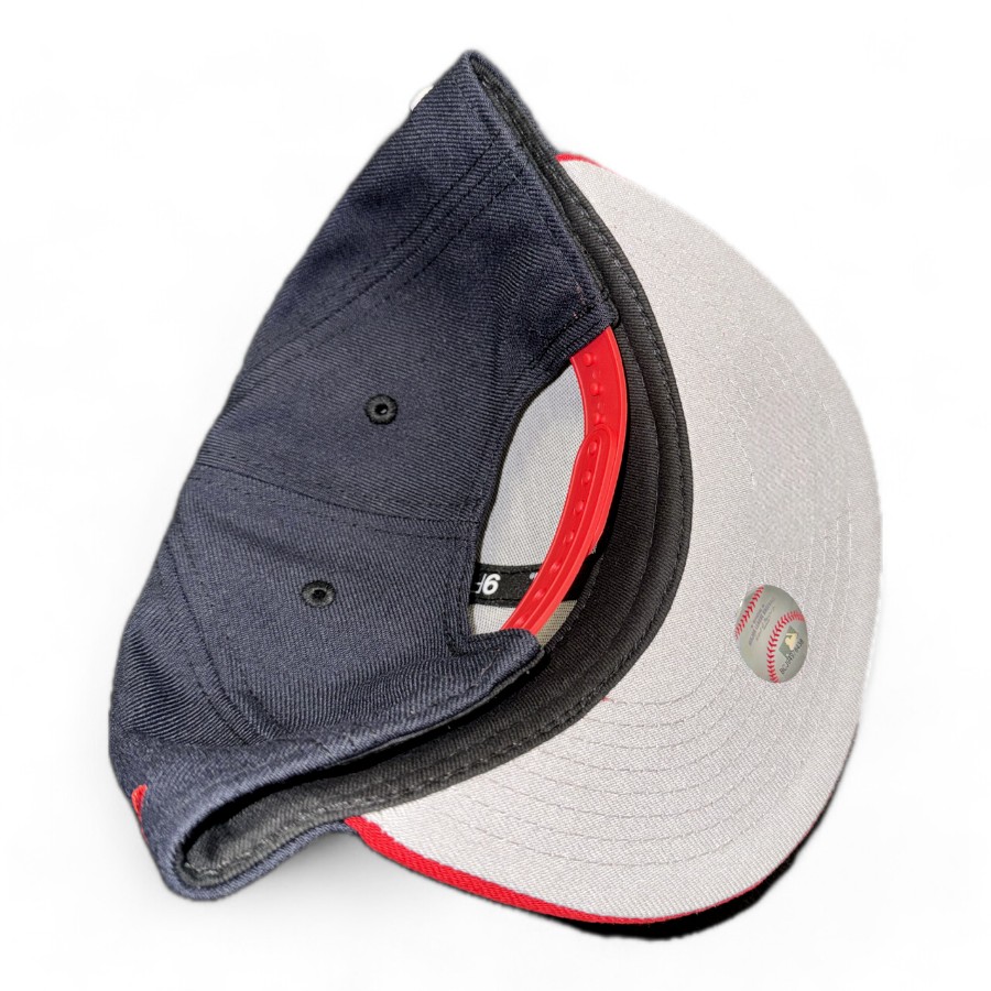 Youth Atlanta Braves Navy and Red Mascot New Era 9FIFTY Snapback Hat