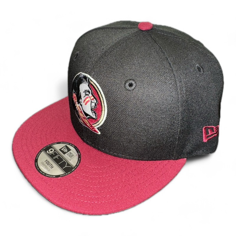 Youth Florida State Seminoles Black and Maroon New Era 9FIFTY Snapback Hat