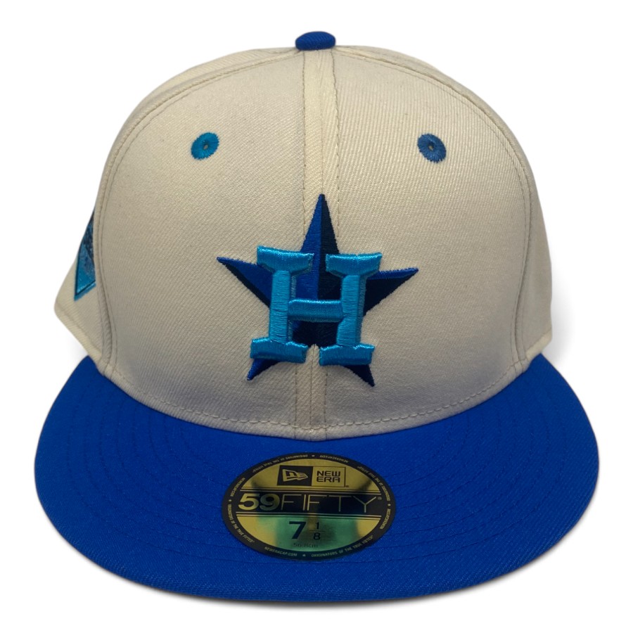 Houston Astros Chrome and Royal Blue 2017 WS Patch Navy UV New Era 59FIFTY Fitted Hat