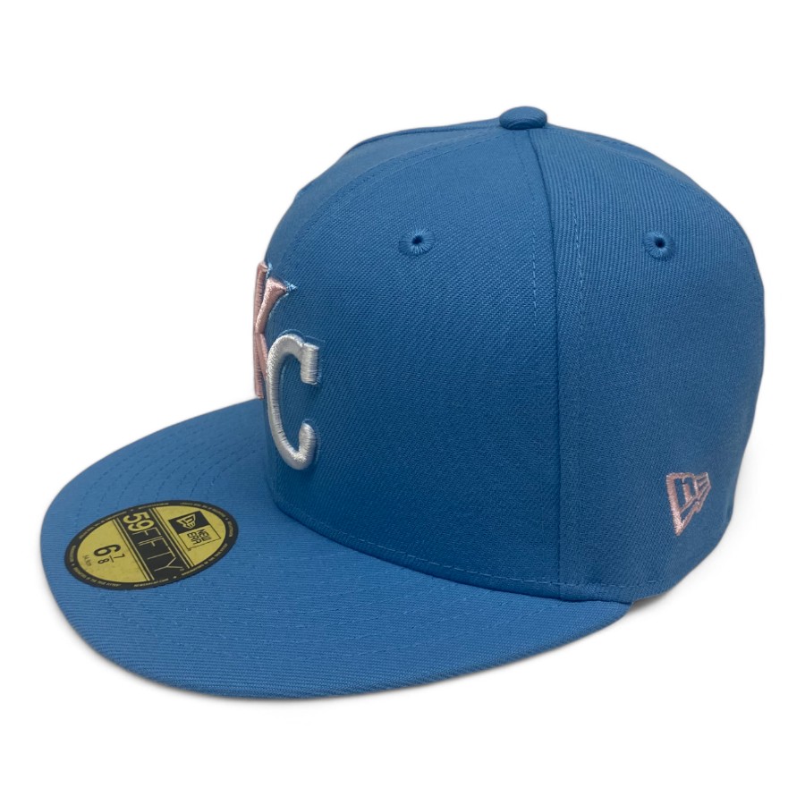 Kansas City Royals Blue and Pink 40th Anni Patch Light UV New Era 59FIFTY Fitted Hat