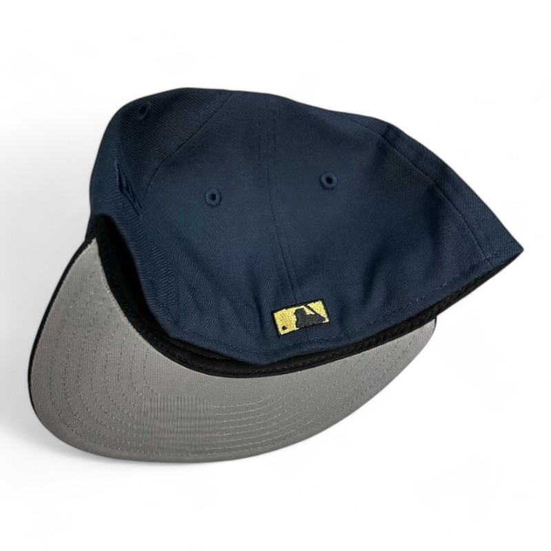 Atlanta Braves Navy and Black Curveball Pack 2000 ASG Patch Gray UV New Era 59FIFTY Fitted Hat