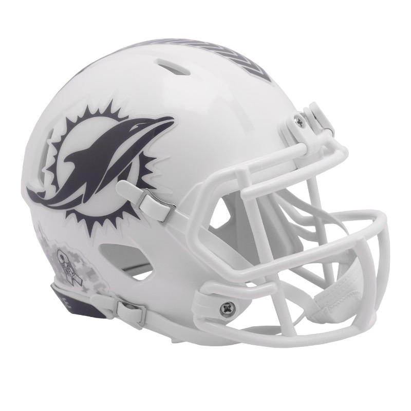 Miami Dolphins 2024 Salute To Service Riddell Speed Mini Helmet