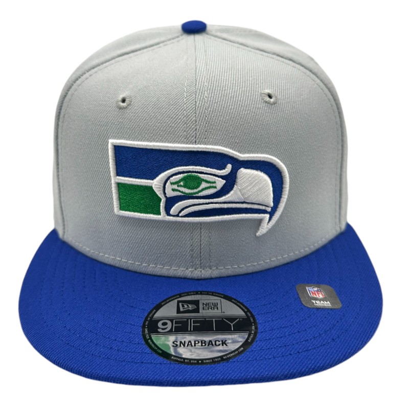 Seattle Seahawks Gray and Royal Retro Throwback Green UV NFL New Era 9FIFTY Snapback Hat