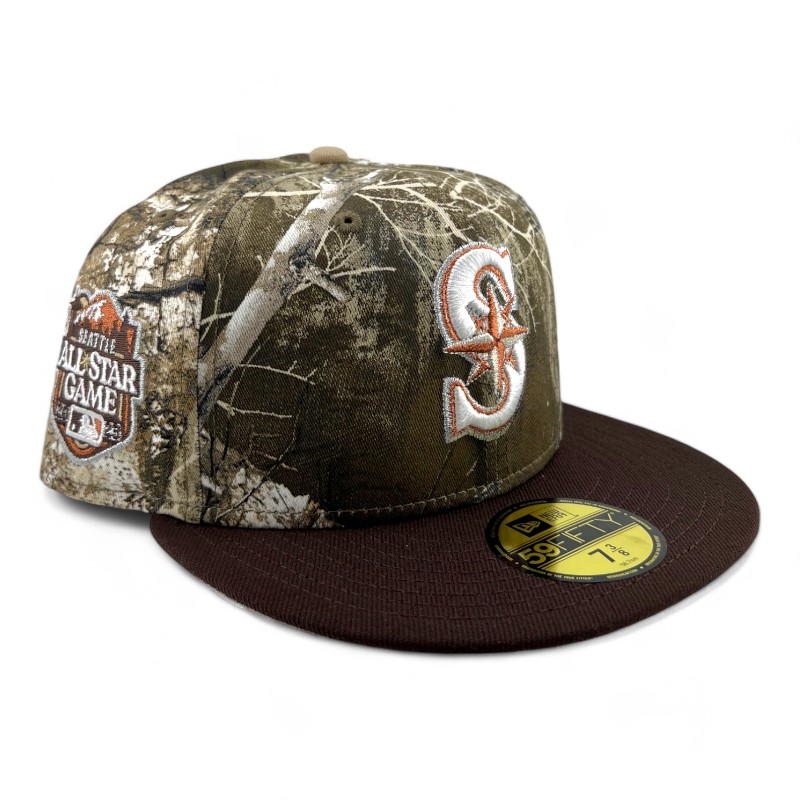 トンカツ　New Era 迷彩 Sロゴ Seattle Mariners Realtree and Brown 2023 ASG Patch Gray UV New Era
