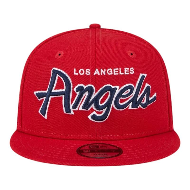 Los Angeles Angels Red Script Wordmark Logo Patch New Era 9FIFTY Snapback Hat