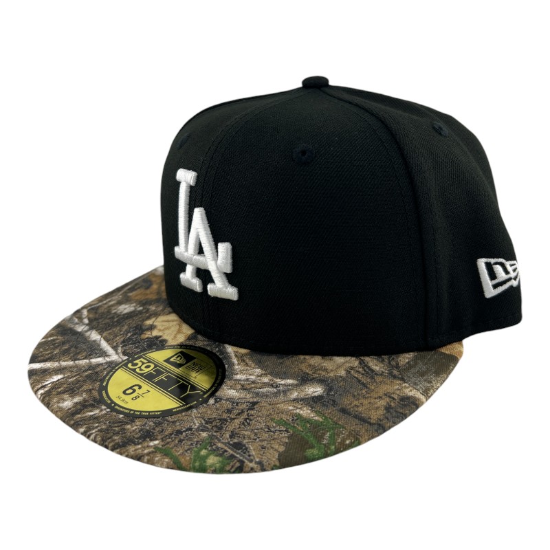 キャップ [New Era] LosAngeles Dodgers MLB Realtree 59FIFTY Fitted Hat Los Angeles Dodgers Black and Realtree Gray UV New Era