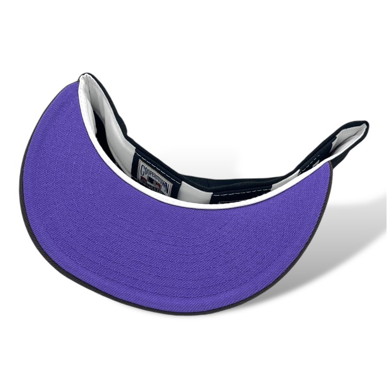 Chicago White Sox Black and Brown Comiskey Park Patch Purple UV New Era 59FIFTY Fitted Hat