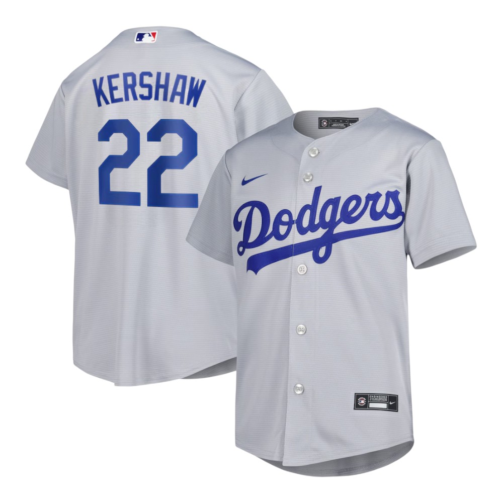 Youth Los Angeles Dodgers Clayton Kershaw Gray Nike Jersey | Pro
