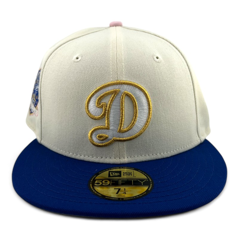 Los Angeles Dodgers Chrome and Royal Blue 60th Anni Patch Gray UV New Era 59FIFTY Fitted Hat