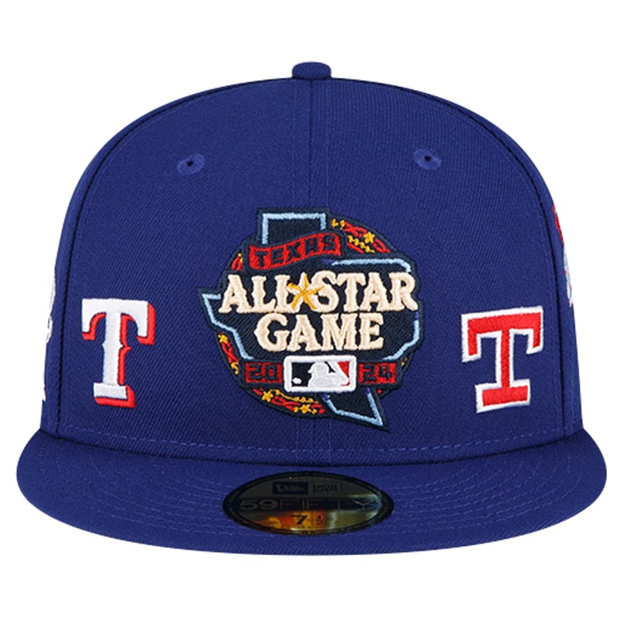 Texas Rangers Royal Blue 2024 ASG Multi Patch Pack New Era 59FIFTY Fitted Hat