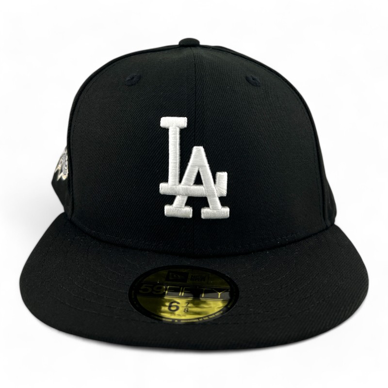Los Angeles Dodgers Black and White "Breaking Barriers Pack" Jackie Robinson Patch Gray UV New Era 59FIFTY Fitted Hat