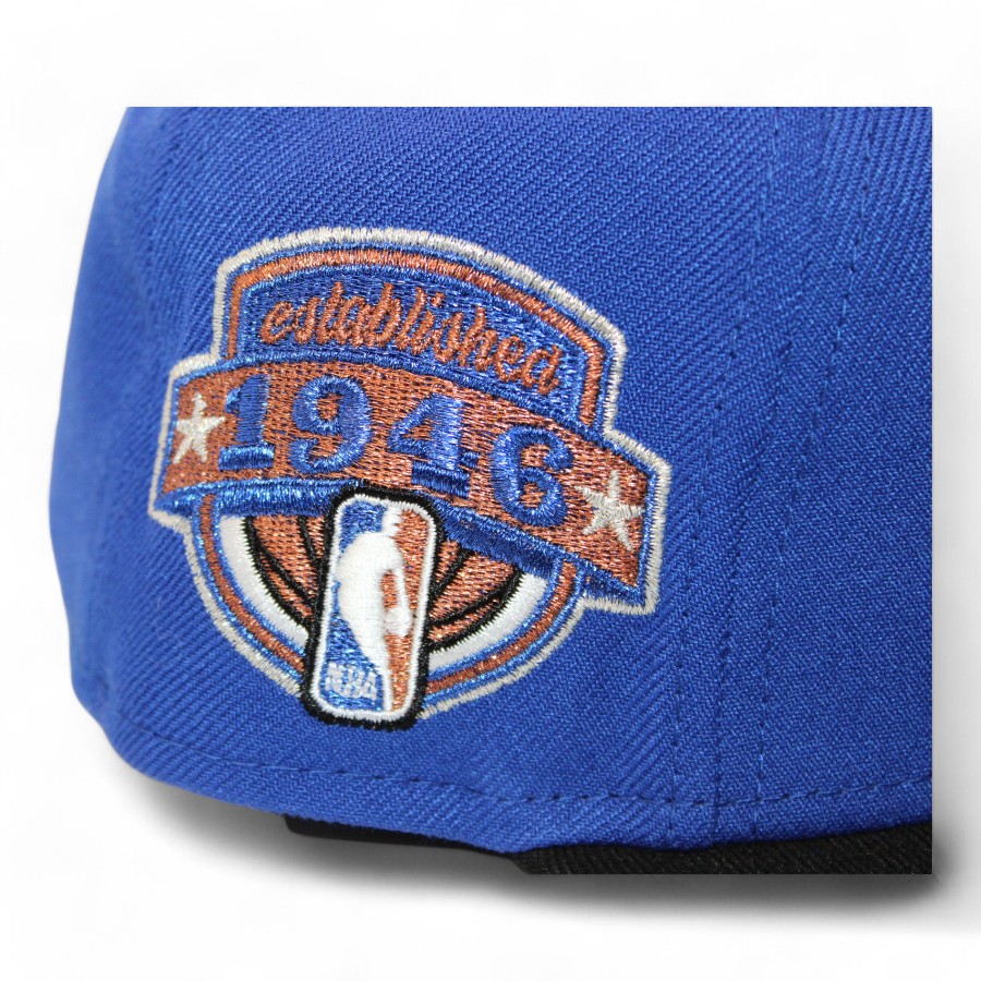 New York Knicks Blue and Black "DPM NBA Pack" Established 1946 Patch Gray UV Era 59Fifty Fitted Hat