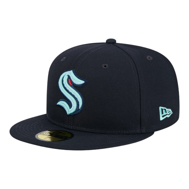 Seattle Kraken Navy Team Basic NHL New Era 59FIFTY Fitted Hat