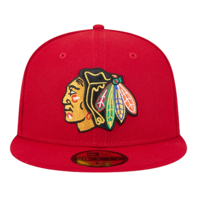 Chicago Blackhawks Red Team Basic NHL New Era 59FIFTY Fitted Hat