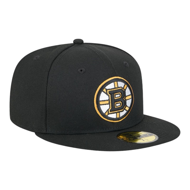 Boston Bruins Black Team Basic NHL New Era 59FIFTY Fitted Hat