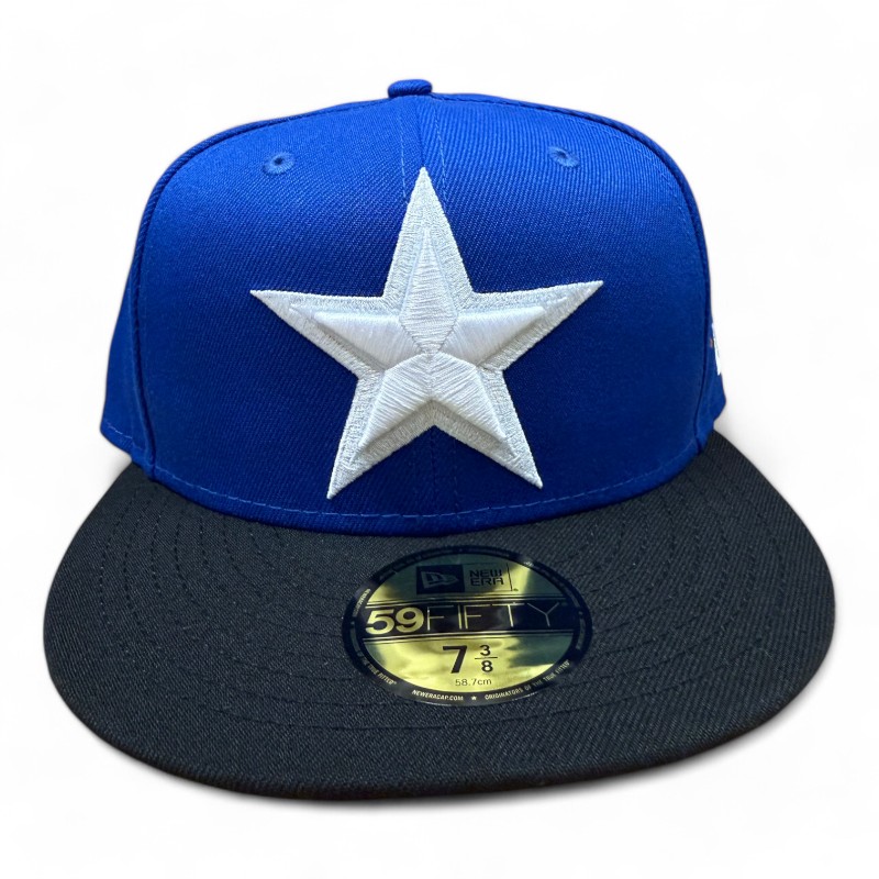 Dallas Cowboys Royal Blue and Black Silver Metallic Star UV New Era 59FIFTY Fitted Hat