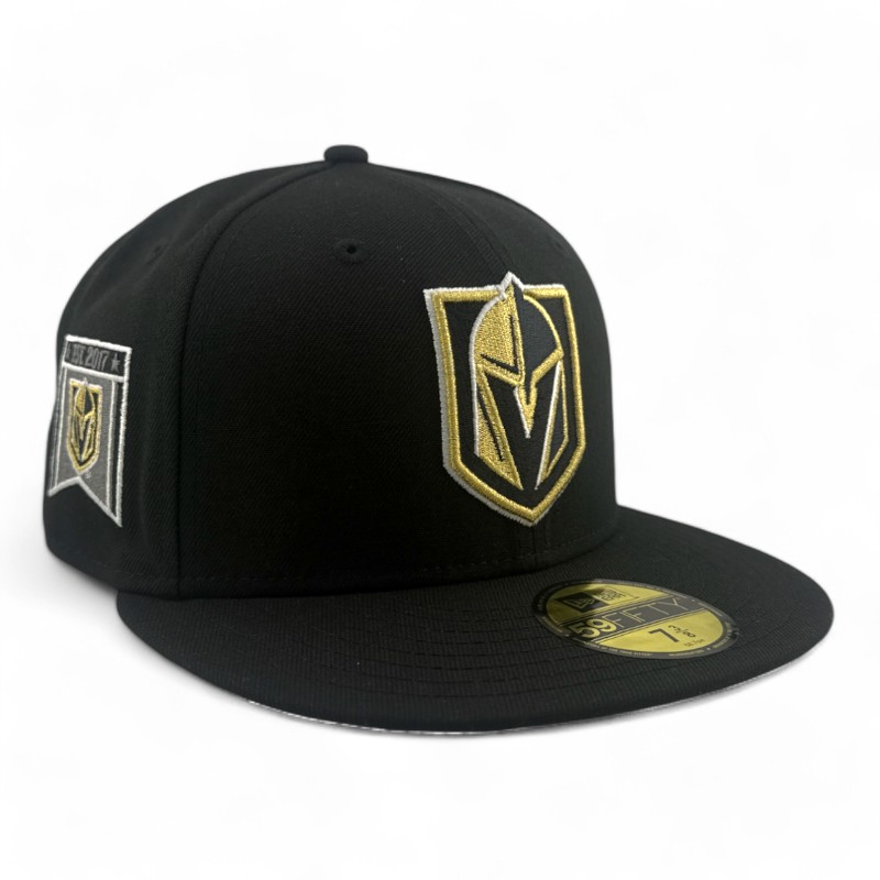 Vegas Golden Knights Black Est. 2017 Patch Gray UV NHL New Era 59FIFTY Fitted Hat