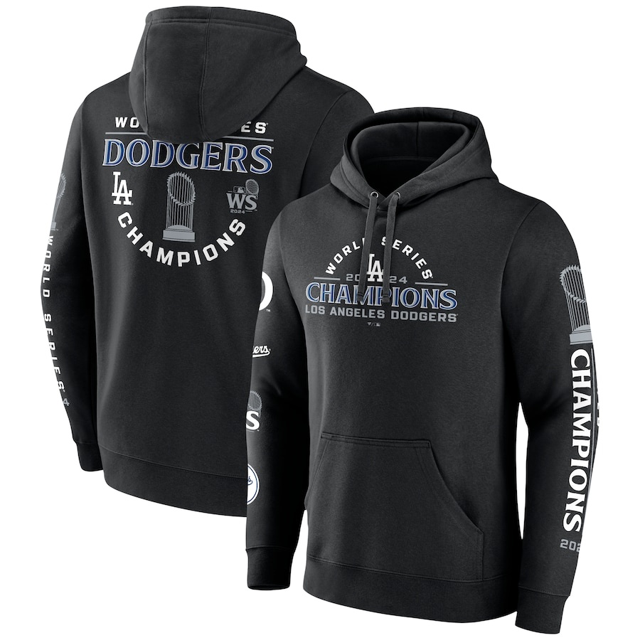 Los Angeles Dodgers Fanatics 2024 WS Champions Black Pullover Hoodie