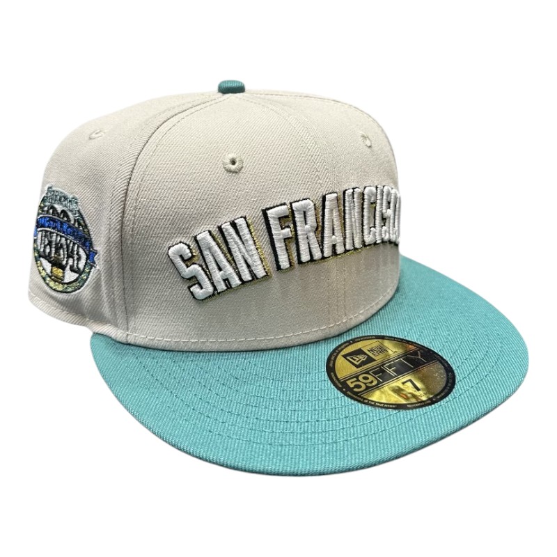 San Francisco Giants Stone and Green "Money on my Mind"1984 ASG Patch Light Blue UV New Era 59FIFTY Fitted Hat