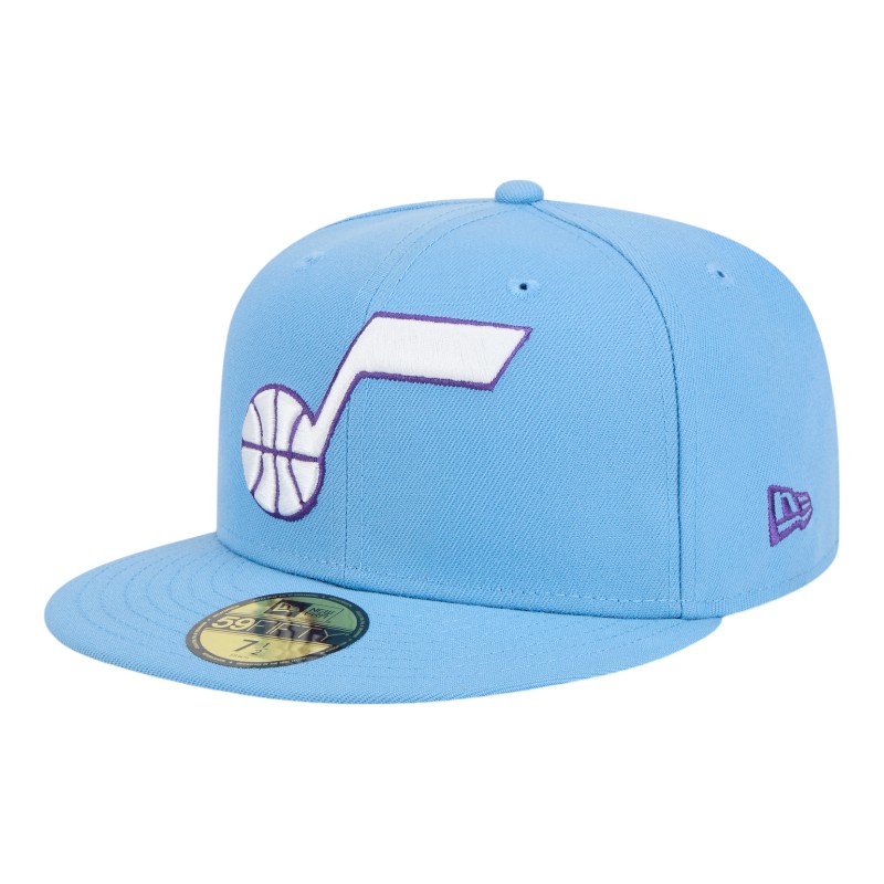 Utah Jazz Light Blue Alternate 2024-25 City Edition NBA New Era 59FIFTY Fitted Hat
