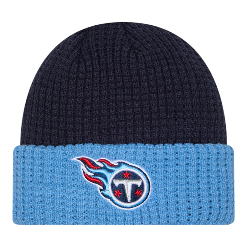 Tennessee Titans Navy and Light Blue Waffled Knit Beanie Hat