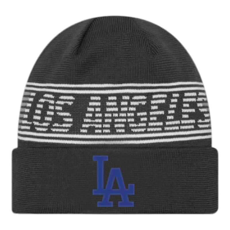 Los Angeles Dodgers Graphite Clubhouse New Era Cuffed Knit Beanie Hat