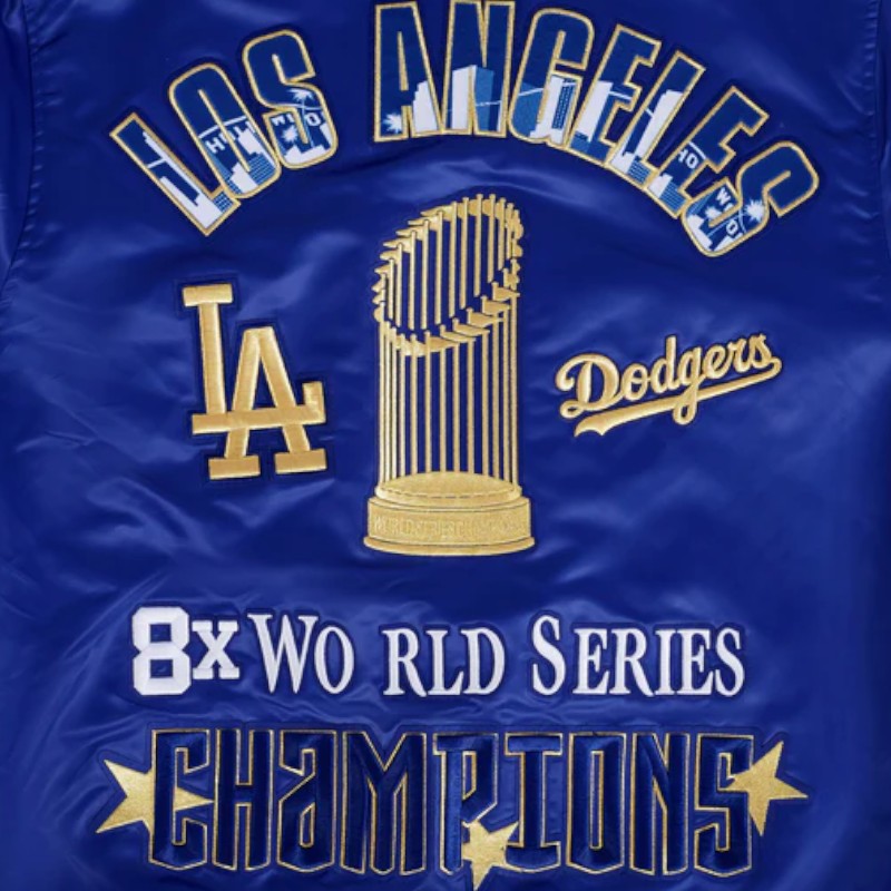 Los Angeles Dodgers Royal Blue 2024 World Series Pro Standard Rib Satin Jacket