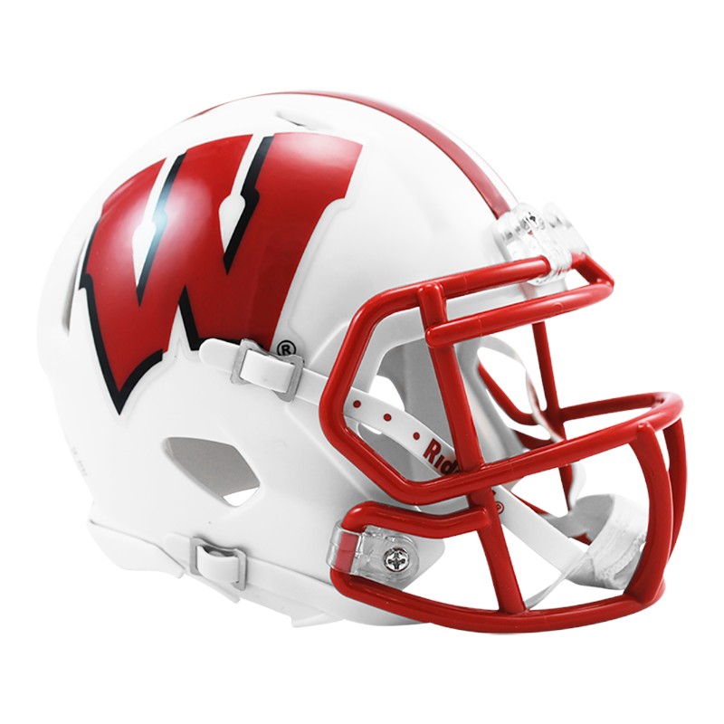 Wisconsin Badgers White Riddell Speed Mini Helmet