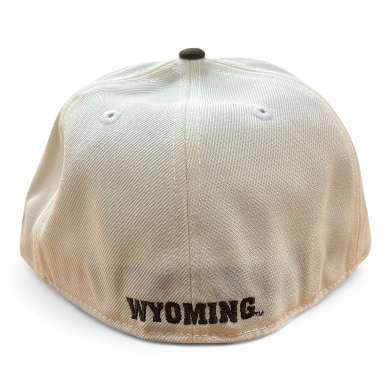 Wyoming Cowboys Chrome and Brown with Pink UV NCAA New Era 59FIFTY Fitted Hat