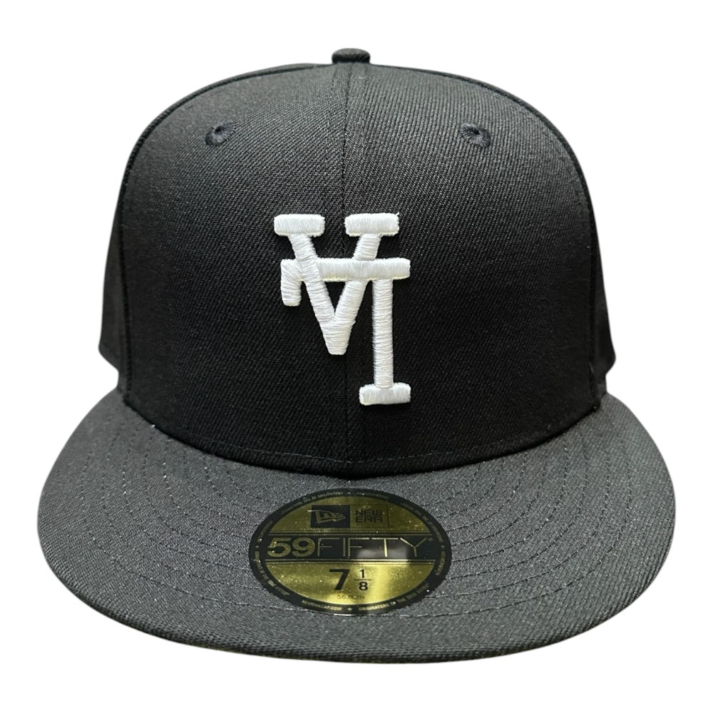 Los Angeles Dodgers Black and White Upside Down LA Gray UV 59FIFTY Fitted Hat