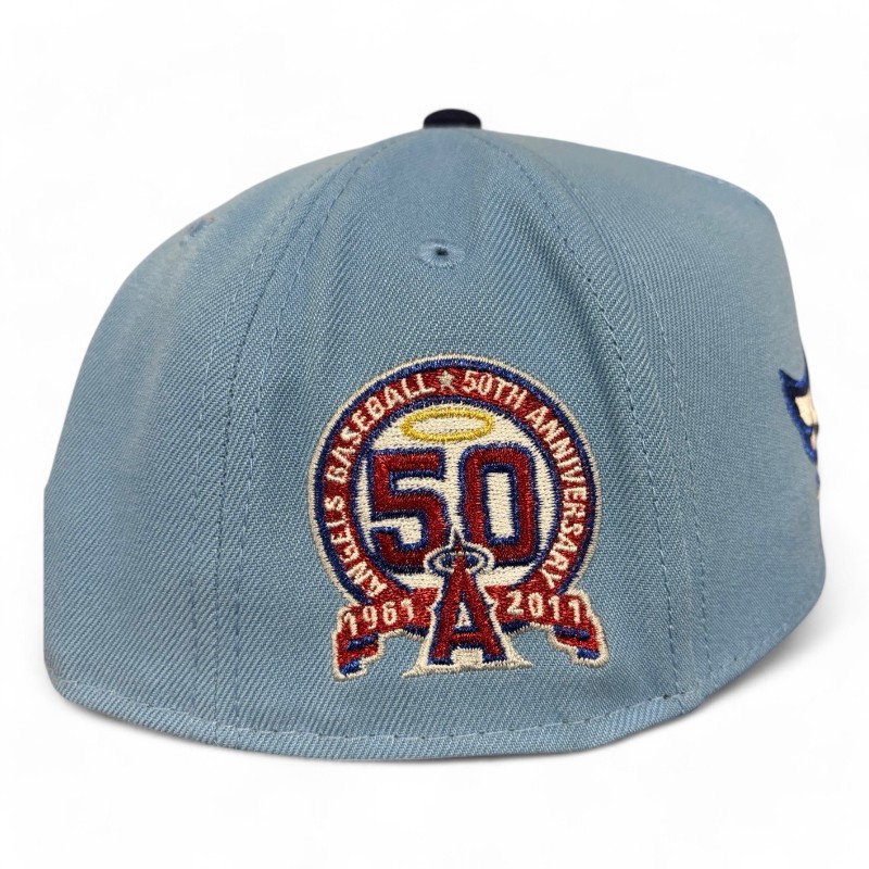 Los Angeles Angels Blue and Navy New Era 9FIFTY A-Frame Snapback Hat