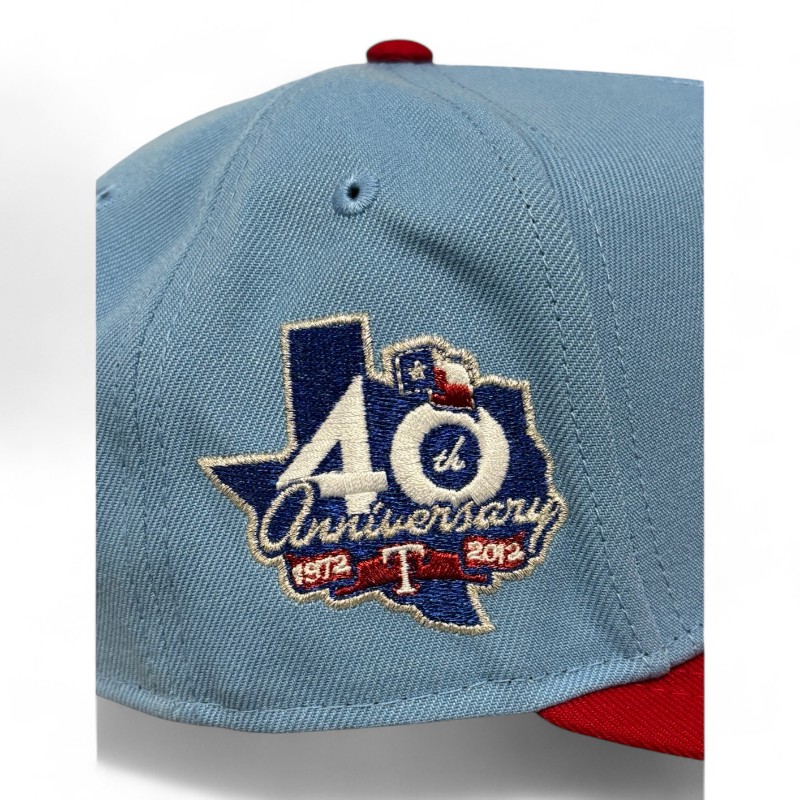 Texas Rangers Light Blue and Red New Era 9FIFTY A-Frame Snapback Hat